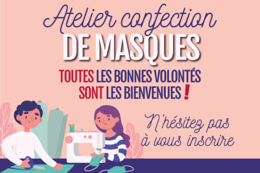 ATELIER CONFECTION DE MASQUES. Toutes les bonnes volontés sont les bienvenues.