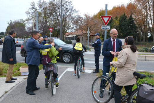 OPÉRATION PRÉVENTION AUPRÈS DES CYCLISTES DES PISTES CYCLABLES.