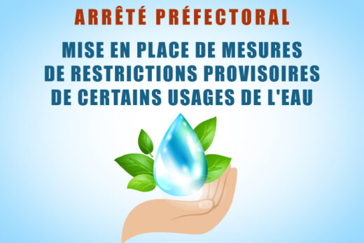Mesures de restrictions provisoires de l&#8217;usage de l&#8217;eau &#8211; Arrêté préfectoral du 14/04/2020