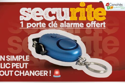 🔵 Sécurité pour tous : la municipalité vous offre un porte-clés alarme ! 🔵