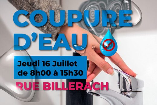 📢 [TRAVAUX / COUPURE D&#8217;EAU] 💧